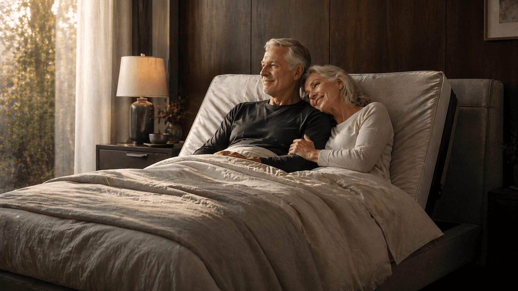 Comfortable bedroom with premium sleep and mobility support